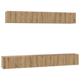 TV Cabinet Set Wall-mounted 5 pcs Artisan Oak Engineered Wood 3393386