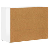 Sideboard High Gloss White 80.5 x 35 x 59 cm Engineered Wood 891328