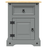 ZNTS Bedside Cabinet Mexican Pine Corona Range Grey 53x39x66 cm 282617