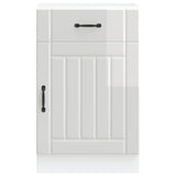 Kitchen Base Cabinet Lucca High Gloss White Engineered Wood 853719