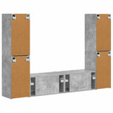 TV Cabinet Set 6 pcs Concrete Grey Engineered Wood 3409108