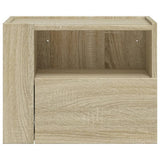 Wall-mounted Bedside Cabinets 2 pcs Sonoma Oak 45x30x35 cm 848316