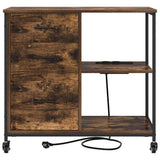 Cabinet with Charging Station Smoked Oak 76 x 41 x 72 cm 859837