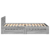 Bed Frame with Headboard without Mattress Grey Sonoma 90x200 cm 3295588