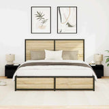 Bedside Cabinet 2 pcs Black Oak 40 x 39 x 37 cm Engineered Wood 863071