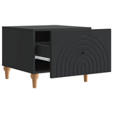 Coffee Table with Drawer Black 49 x 50 x 40 cm Engineered Wood 894276