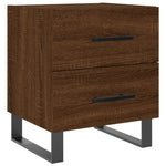 ZNTS Bedside Cabinet Brown Oak 40x35x47.5 cm Engineered Wood 827370