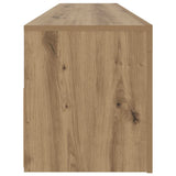 TV Cabinet with LED Lights Artisan Oak 120x35x40 cm Engineered Wood 856314