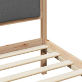 Bed Frame with Headboard Dark Grey 120 x 200 cm Fabric 878330