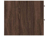Narrow Bathroom Cupboard with Wheels Brown Oak Engineered Wood 855292