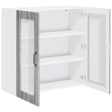 Wall Glass Cabinet LUCCA Grey Sonoma 80 x 31 x 80 cm 885071