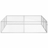 170820 Outdoor Dog Kennel Galvanised Steel 4x4x1 m