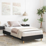 Bed Frame No Mattress Black 90x190 cm Single Engineered Wood 861085