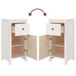 Sideboards 2 pcs White 40x35x80 cm Solid Wood Pine 813757