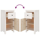 Sideboards 2 pcs White 40x35x80 cm Solid Wood Pine 813757