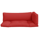 Pallet Cushions 3 pcs Red Fabric 360950