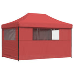 Foldable Party Tent Pop-Up with 4 Sidewalls Burgundy 4005027