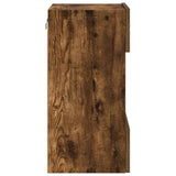 Wall Cabinets with LED Lights for TV 2 pcs Smoked Oak 40x30x60.5 cm 837087