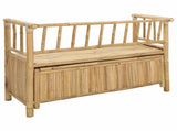 Garden Storage Bench 110 x 47 x 80 cm Bamboo Natural 42028075