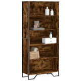 Book Cabinet Smoked Oak 80x31x169 cm Engineered wood 3295314