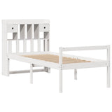 Bookcase Bed without Mattress White 90x200 cm Solid Wood Pine 3322050