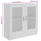 Vitrine Cabinet White 82.5x30.5x80 cm Engineered Wood 802741