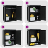 Outdoor Storage Cabinet Black 65x37x85 cm PP 364204
