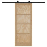 Sliding Door ORKDAL Natural 86 x 211 cm Solid Pine Wood 3445502