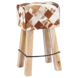 Bar Stool 2 pcs Brown Patchwork 44 x 33 x 74 cm Real Leather 42042126