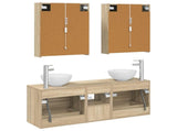 Bathroom Cabinet Set 5 pcs Sonoma Oak Engineered Wood 3406689