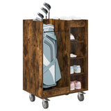 Golf Cabinet with Wheel Plain Smoked Oak 65 x 45 x 98 cm 899451