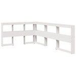 ZNTS Bookcase Bed without Mattress White 120x200cm Solid Wood Pine 3324503