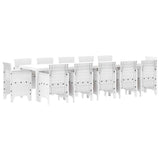 Garden Dining Set 13 pcs White and Light grey 3378624
