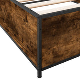 Bed Frame without Mattress Smoked Oak 75x190 cm Small Single 845123
