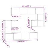 Wall-mounted TV Cabinet Smoked Oak Engineered Wood 3114587