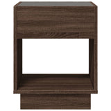 Coffee Table with Infinity LED Brown Oak 40x40x50 cm 847650