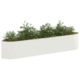 Raised Garden Bed White 220 x 40x 40 cm Steel 8011720