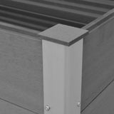 ZNTS Garden Raised Bed WPC 150x50x91 cm Grey 43608