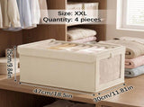 4pcs Folding Storage Box Wardrobe Organizer Clothes Storage Boxes Foldable Bags 19930228