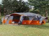 Family Tent with Rainfly Water-resistant tunnel Grey and Orange 42017462