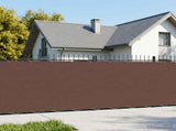 Balcony Privacy Screen 180 x 600 cm Fabric with PU Coated Brown 42036698