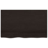 Bathroom Countertop Dark Brown 80x60x2 cm Treated Solid Wood 3156218