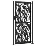 Garden Gate Black 100x200 cm Steel Trace Design 4100983