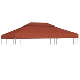 2-Tier Gazebo Top Cover 310 g/m 4x3 m Terracotta 46618