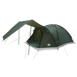 Cabin Tent with Roof Army green 6-Person Polyester and Steel 42028586
