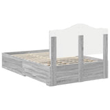 Bed Frame with Drawer Grey Sonoma 120 x 190 cm Engineered Wood 3413635