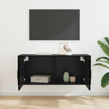Wall Mounted TV Cabinet Black Oak 100 x 34.5 x 40 cm 881155