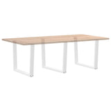 Dining Table Legs V-Shape 3 pcs White 100x cm Steel 4012673