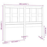 Bed Headboard 140.5x4x100 cm Solid Wood Pine 818915