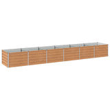 Raised Garden Bed Wood Brown 480 x 80 x 55 cm cold-rolled steel 8006438